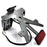 Cnc Fender Eliminator Conversion Scooter Moped License Plate Frame Licence Holder Reflector Kawasaki Z800 2013-2015